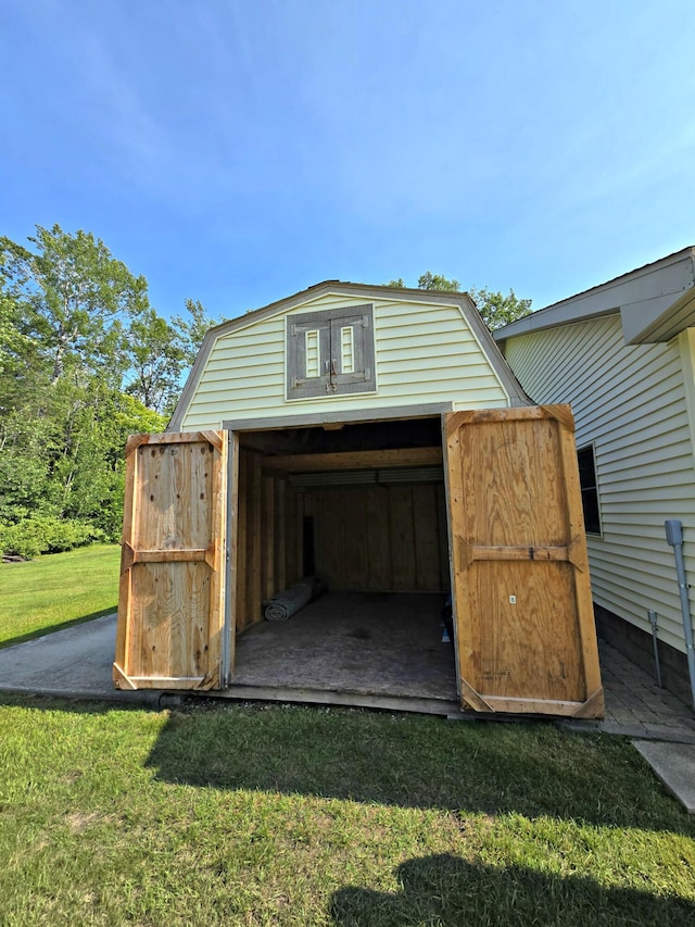 N705 Woods Rd, Saint Ignace, MI 49781 - garage featuring a shed