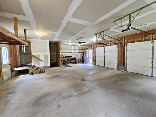 N705 Woods Rd, Saint Ignace, MI 49781 - garage featuring a garage door opener