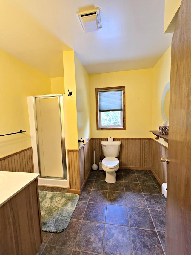 N705 Woods Rd, Saint Ignace, MI 49781 - full bath with wainscoting, a stall shower, and vanity
