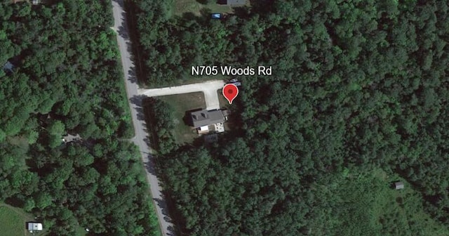 N705 Woods Rd, Saint Ignace, MI 49781 - aerial map of property and surrounding area