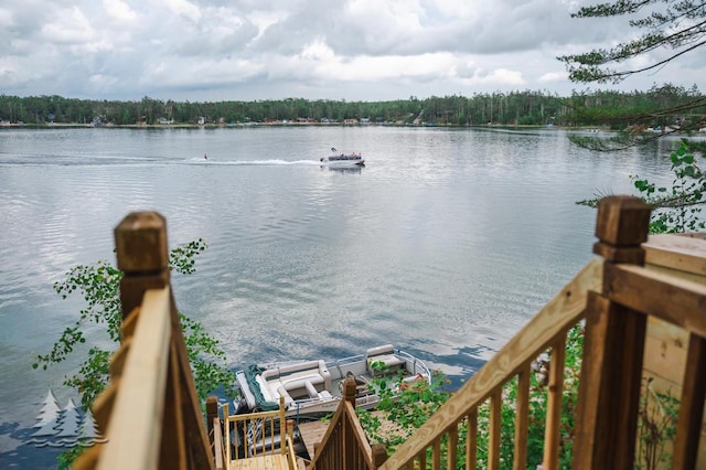 6609 Honey Ln, Johannesburg, MI 49751 - water view with a forest