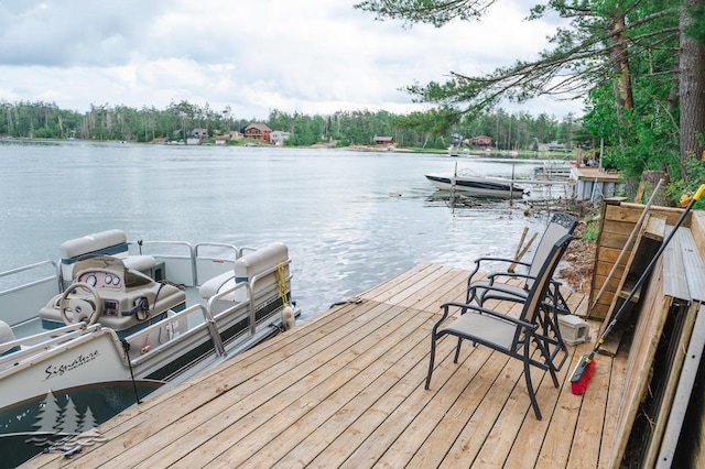 6609 Honey Ln, Johannesburg, MI 49751 - dock area featuring a water view