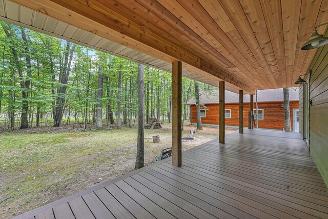 120 Clyde St, Roscommon, MI 48653 - view of wooden terrace