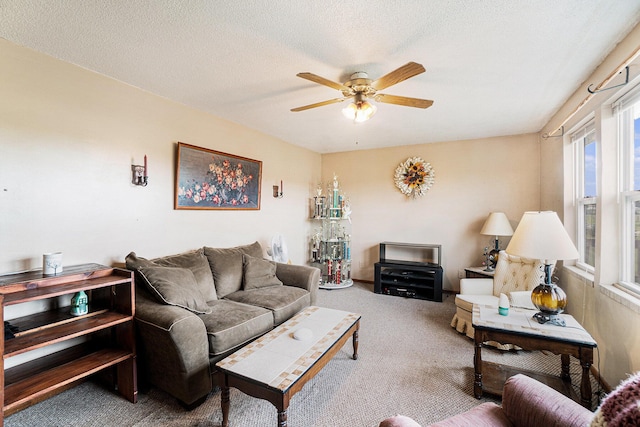 1680 W Huffman Lake Rd, Vanderbilt, MI 49795 - living area featuring ceiling fan and carpet
