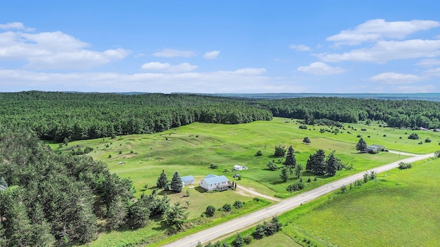 1680 W Huffman Lake Rd, Vanderbilt, MI 49795 - aerial view of sparsely populated area featuring a forest
