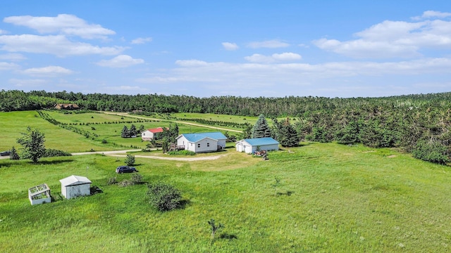 1680 W Huffman Lake Rd, Vanderbilt, MI 49795 - overview of rural landscape featuring a heavily wooded area