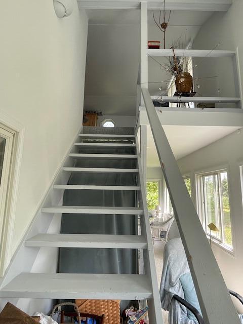 22551 Theiner Trl, Hillman, MI 49746 - staircase with a towering ceiling