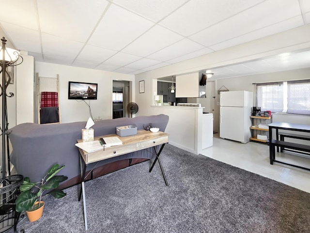 7931 Mill St, Vanderbilt, MI 49795 - living room with a drop ceiling