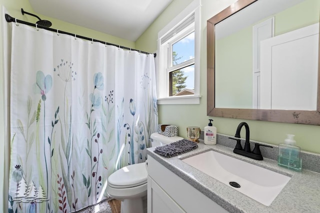 4620 Pinewood Dr, Lewiston, MI 49756 - bathroom with vanity and a shower with curtain