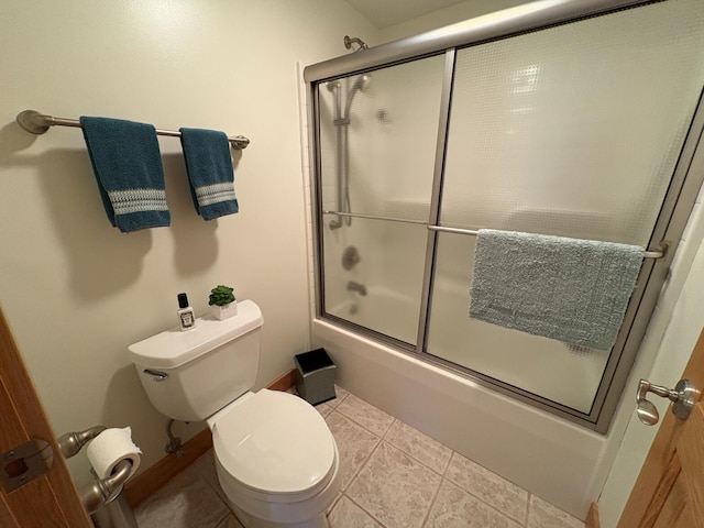169 Pine Bluffs Rd, Roscommon, MI 48653 - full bathroom featuring shower / bath combination with glass door and tile patterned flooring