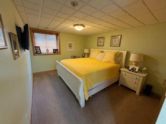 169 Pine Bluffs Rd, Roscommon, MI 48653 - bedroom featuring carpet floors and a paneled ceiling