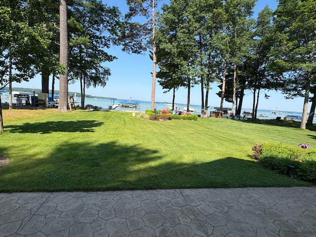 169 Pine Bluffs Rd, Roscommon, MI 48653 - view of green lawn featuring a water view