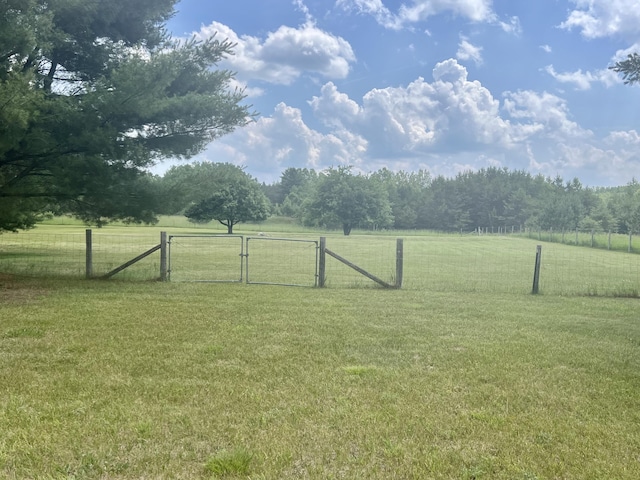 7125 S Military Rd, Grayling, MI 49738 - view of yard featuring a gate and a view of countryside