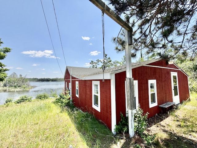 1950 Highbank Trl, Lewiston, MI 49756 - view of outbuilding featuring a water view