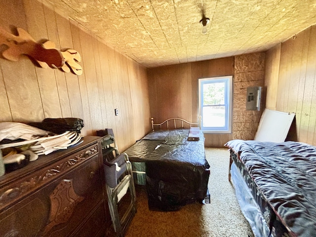 1950 Highbank Trl, Lewiston, MI 49756 - carpeted bedroom featuring wooden walls