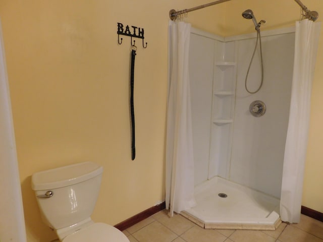 4616 Martin Dr, Frederic, MI 49733 - full bathroom with tile patterned flooring and a shower stall