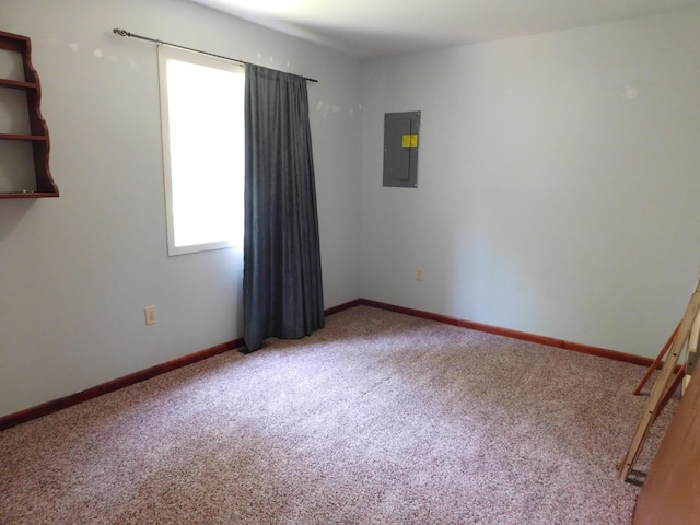 4616 Martin Dr, Frederic, MI 49733 - unfurnished room featuring electric panel and carpet flooring