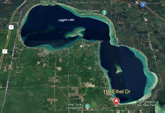 119 Ethel Dr, Roscommon, MI 48653 - aerial view of property's location