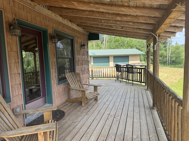 5283 Griffin Rd, Lewiston, MI 49756 - view of wooden terrace