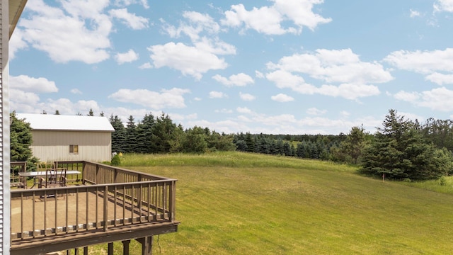 2829 Kassuba Rd, Gaylord, MI 49735 - view of grassy yard with a deck
