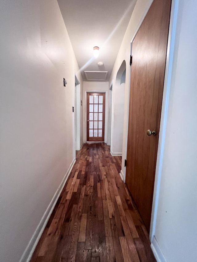 1003 Ada St, Owosso, MI 48867 - hallway with hardwood / wood-style flooring and baseboards