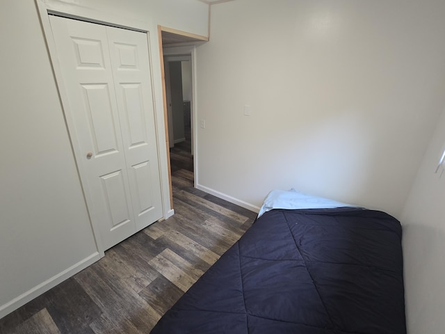 1300 Geesey Ave, Mio, MI 48647 - bedroom with dark wood-type flooring and a closet