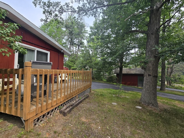 1300 Geesey Ave, Mio, MI 48647 - view of yard with a wooden deck