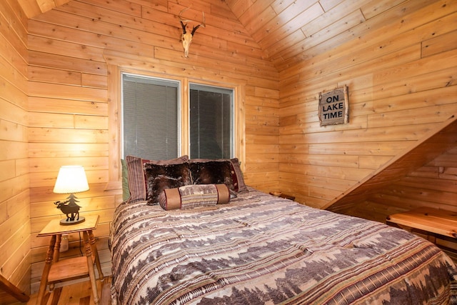 23 Treasure Is, Roscommon, MI 48653 - bedroom with wooden walls