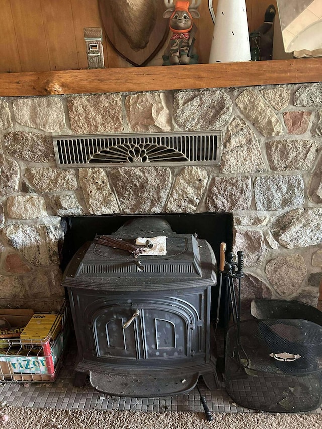 302 S Vine St, Mio, MI 48647 - detailed view of a wood stove