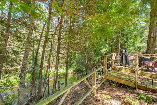 2951 N Palmer Rd, Onaway, MI 49765 - view of yard with a wooden deck