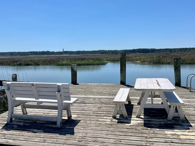 7669 E Side Rd, Chincoteague, VA 23336 - dock featuring a water view