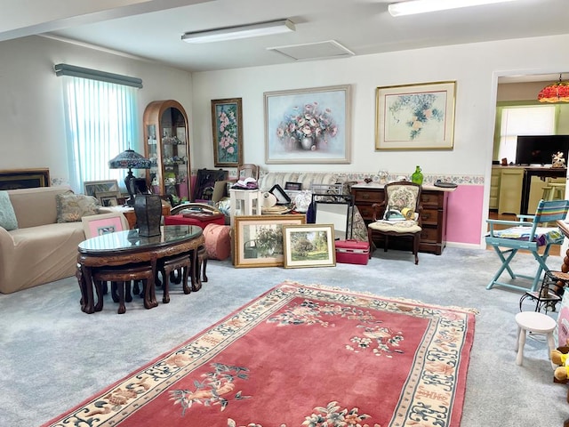 7669 E Side Rd, Chincoteague, VA 23336 - view of carpeted living room