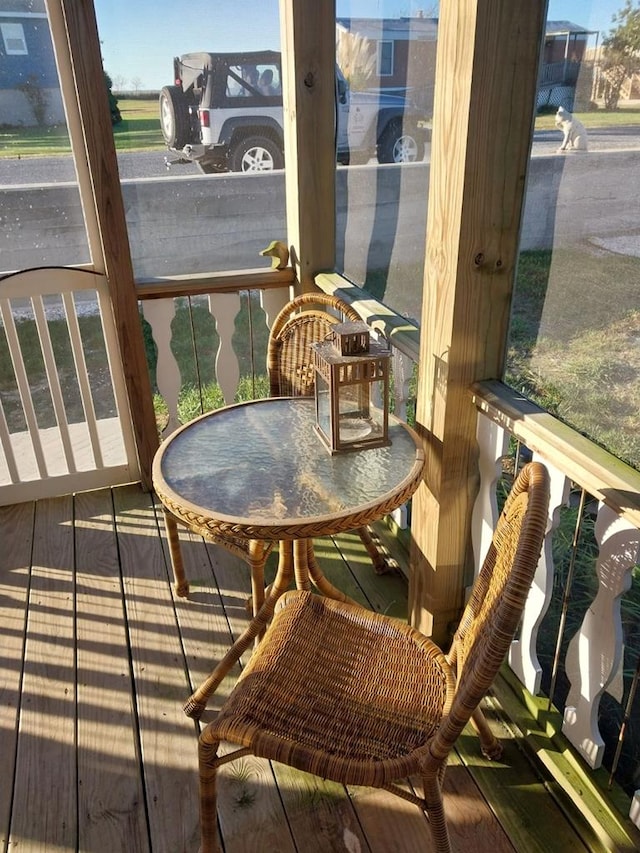 view of sunroom