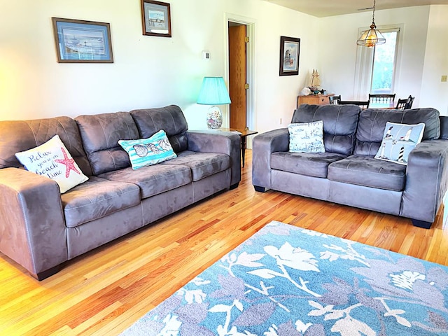 living room featuring hardwood / wood-style floors