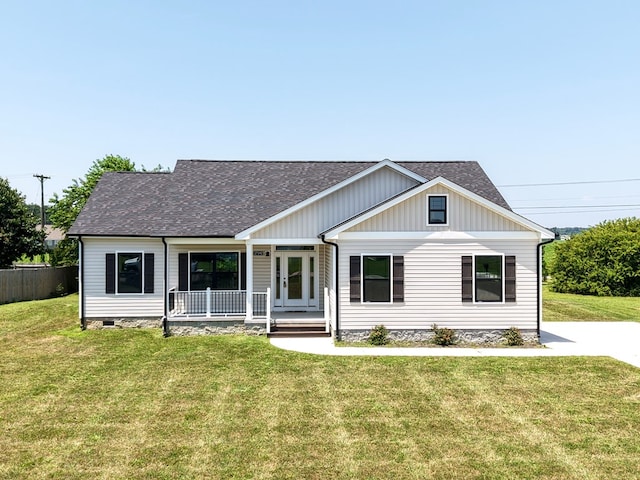 27192 Castle Row, Cape Charles, VA 23310 - view of front of house featuring covered porch and roof with shingles