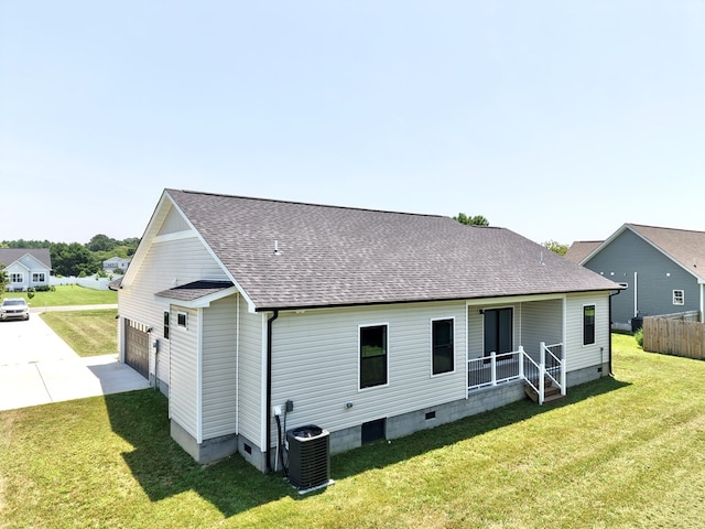 27192 Castle Row, Cape Charles, VA 23310 - back of property with crawl space and a shingled roof