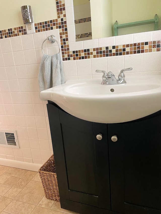3250 Colona St, Chincoteague, VA 23336 - bathroom with tile walls and vanity