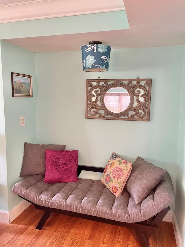 3250 Colona St, Chincoteague, VA 23336 - living area featuring baseboards and wood finished floors