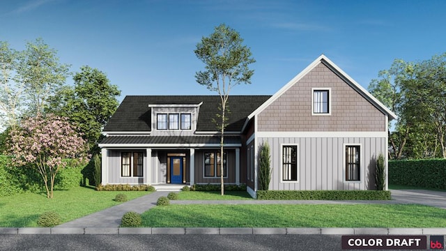 22080 Verlinda Lndg N, Cape Charles, VA 23310 - modern inspired farmhouse featuring board and batten siding, a porch, and a front lawn