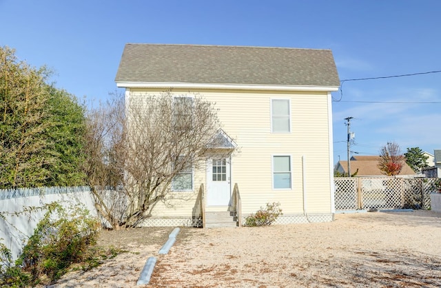 view of front of home