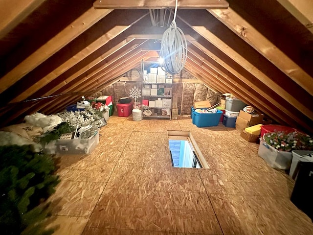 view of attic