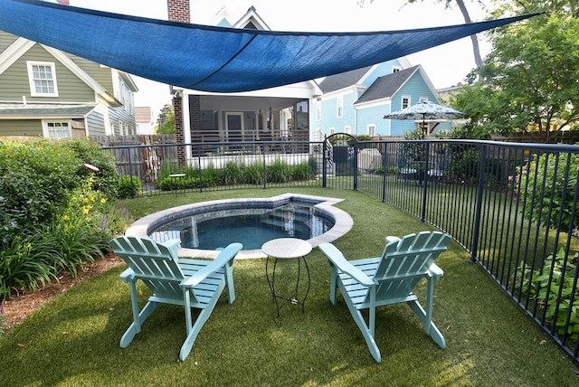 420 Randolph Ave, Cape Charles, VA 23310 - view of yard featuring a jacuzzi