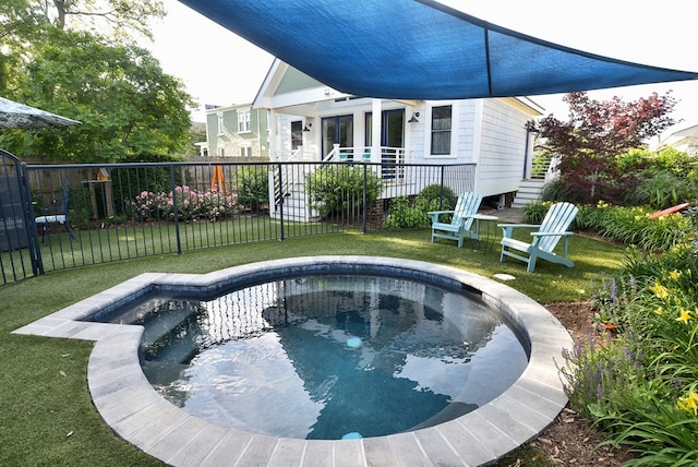 420 Randolph Ave, Cape Charles, VA 23310 - view of pool featuring a jacuzzi