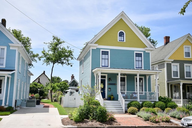 420 Randolph Ave, Cape Charles, VA 23310 - view of front of property with a porch and a gate