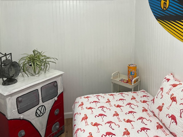 bedroom featuring wood-type flooring