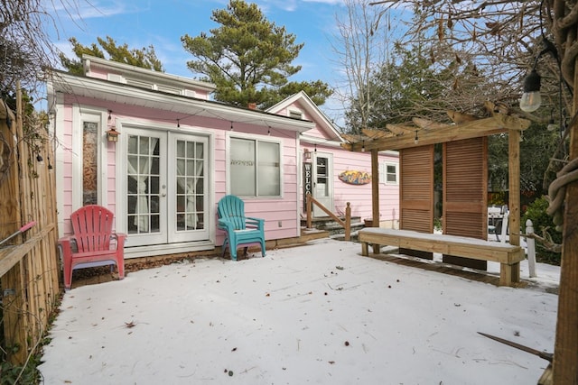 rear view of house with french doors