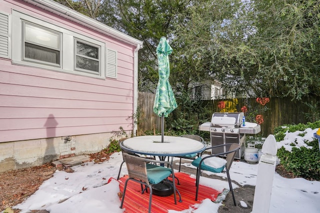 view of patio / terrace featuring area for grilling