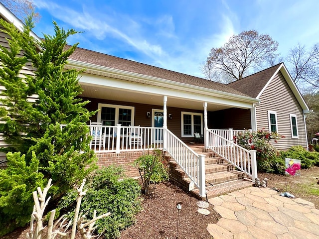 17481 Mitchell Ln, Parksley, VA 23421 - ranch-style home featuring covered porch and stairway
