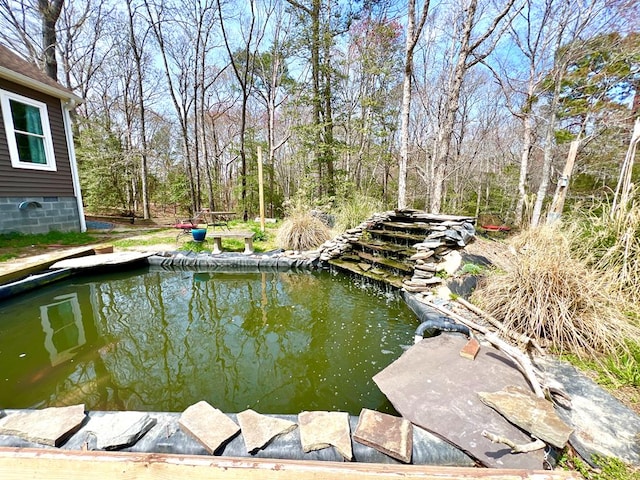 17481 Mitchell Ln, Parksley, VA 23421 - exterior space featuring a garden pond
