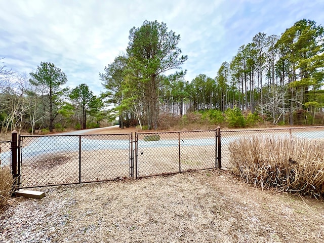 17481 Mitchell Ln, Parksley, VA 23421 - view of swimming pool featuring a gate and fence